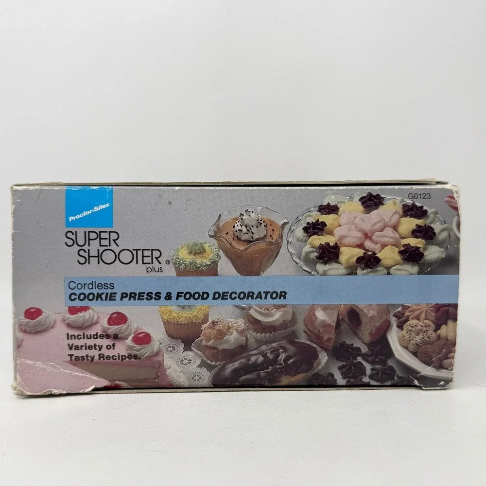 Proctor-Silex Super Shooter‎ Plus Cordless Cookie Press Food Decorator G0123